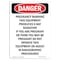 Signmission OSHA Danger Sign, Pregnancy Warning This Equipment, 10in X 7in Rigid Plastic, 7" W, 10" L, Portrait OS-DS-P-710-V-2453 - alternate 1